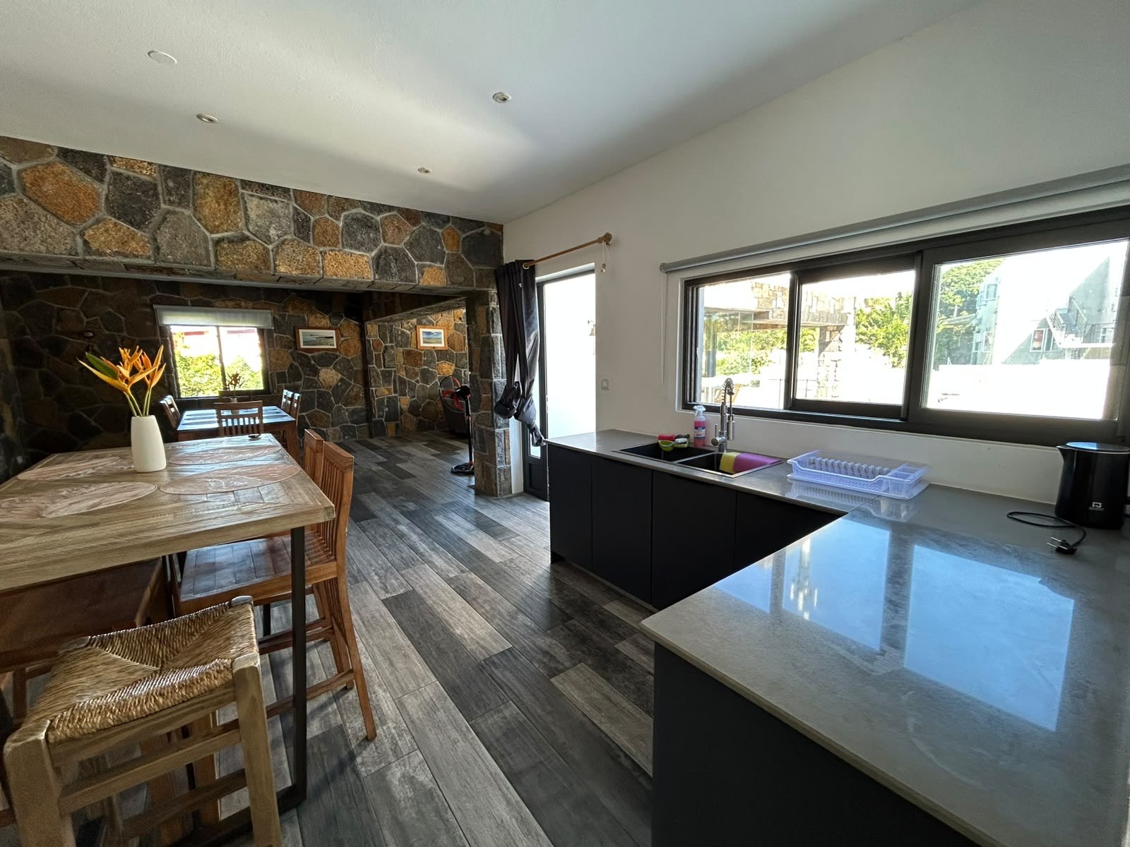 Open-plan kitchen at La Isla Villa