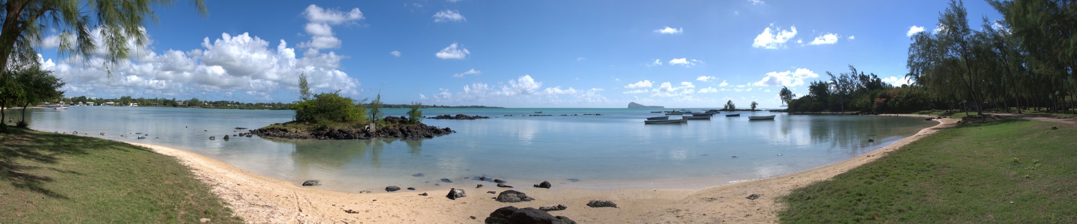 Panoramic view of Grand Gaube public beach